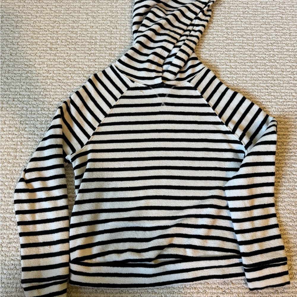 Cat & Jack Black and White Striped Hoodie